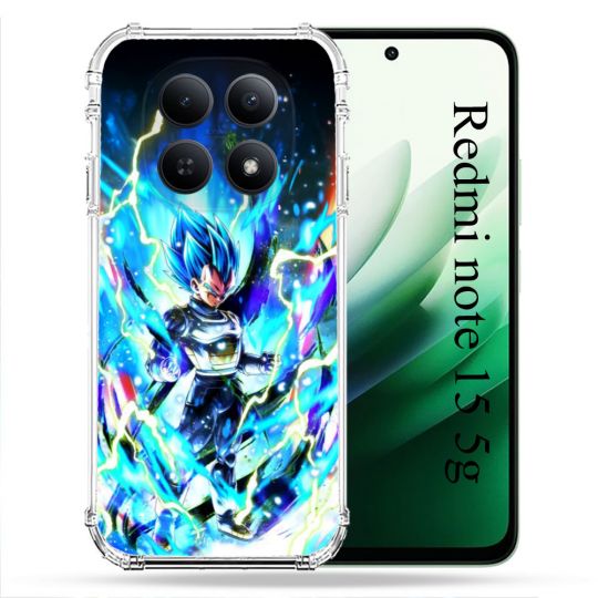 Coque Renforcée Pour Redmi Note 15 5G Manga Dragon Ball Vegeta Bleu