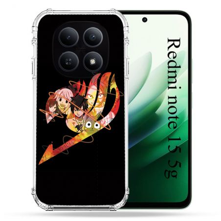 Coque Renforcée Pour Redmi Note 15 5G Manga Fairy Tail Logo Noir