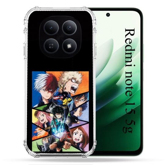 Coque Renforcée Pour Redmi Note 15 5G Manga My Hero Academia Noir