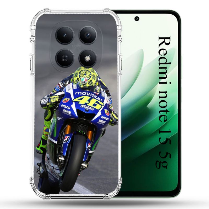 Coque Renforcée Pour Redmi Note 15 5G Moto Course GP Wheeling 46