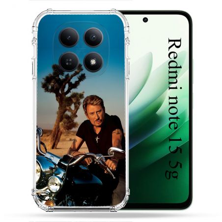 Coque Renforcée Pour Redmi Note 15 5G Musique Johnny Hallyday Moto