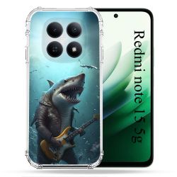 Coque Renforcée Pour Redmi Note 15 5G Musique Rock Requin
