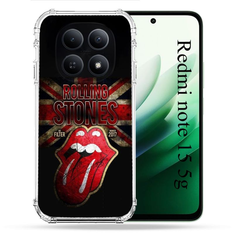 Coque Renforcée Pour Redmi Note 15 5G Musique Rolling Stones