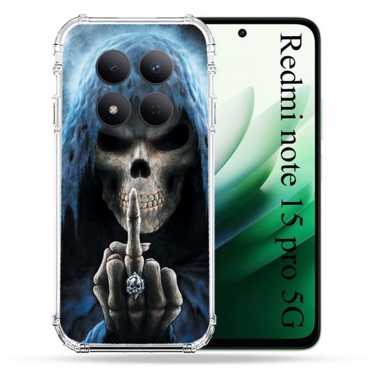 Coque Renforcée Pour Redmi Note 15 Pro 5G Tete de Mort Doigt