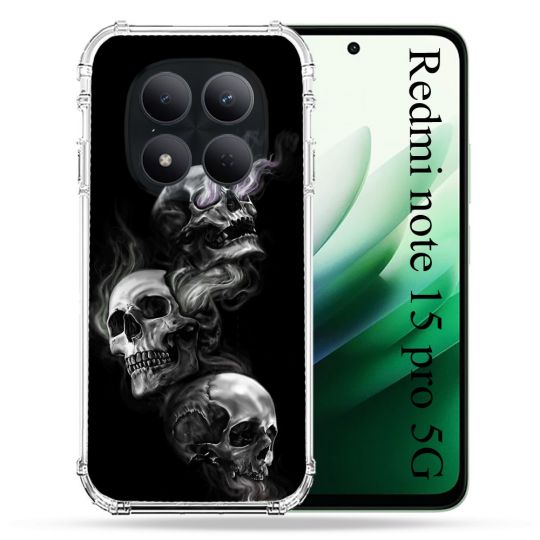 Coque Renforcée Pour Redmi Note 15 Pro 5G Tete de Mort Triple