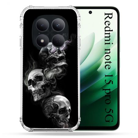 Coque Renforcée Pour Redmi Note 15 Pro 5G Tete de Mort Triple