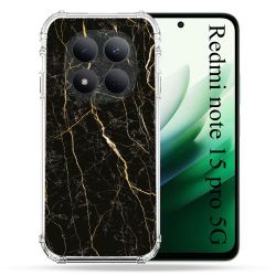 Coque Renforcée Pour Redmi Note 15 Pro 5G Texture Marbre Noir