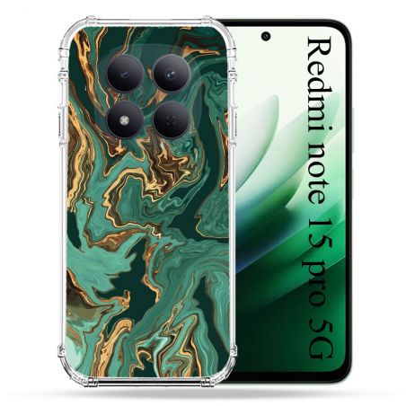 Coque Renforcée Pour Redmi Note 15 Pro 5G Texture Marbre Vert