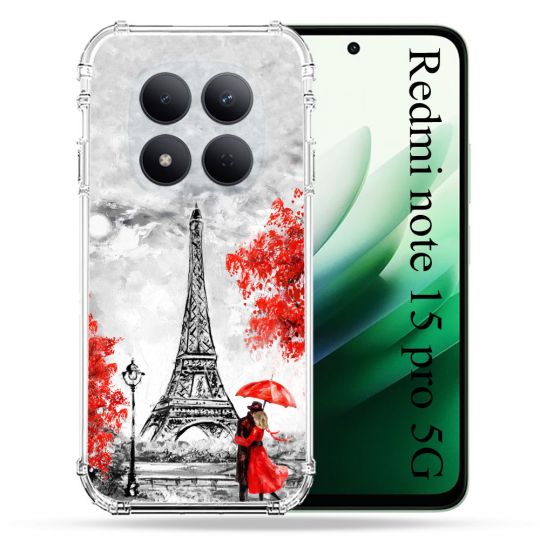 Coque Renforcée Pour Redmi Note 15 Pro 5G Voyage France Paris Rouge