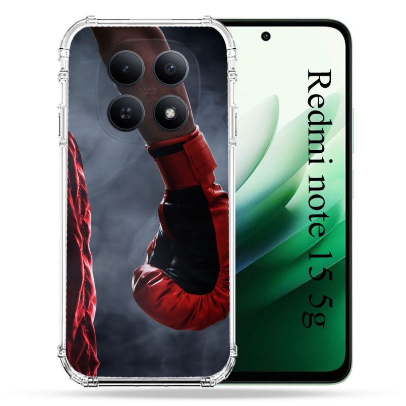 Coque Renforcée Pour Redmi Note 15 5G Sport Boxe Gant Rouge