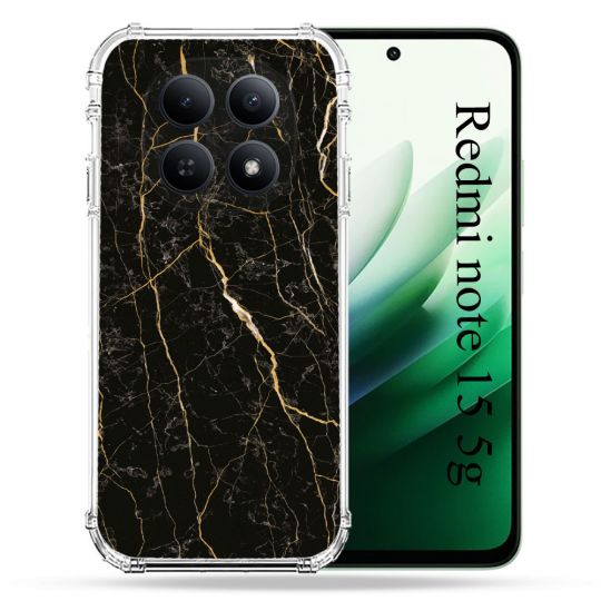 Coque Renforcée Pour Redmi Note 15 5G Texture Marbre Noir