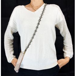 Coque Renforcée Transparente Pour Redmi Note 15 5G Lanière / Cordon Bijou Diamant Argent