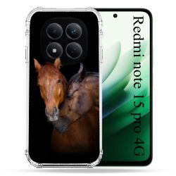 Coque Renforcée Pour Redmi Note 15 Pro 4G Animal Cheval Marron