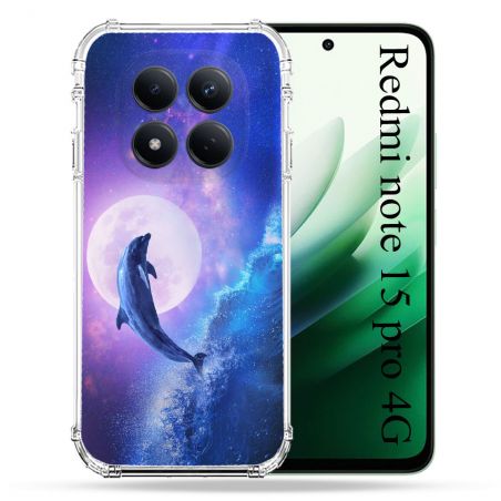 Coque Renforcée Pour Redmi Note 15 Pro 4G Animal Dauphin Vague