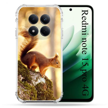 Coque Renforcée Pour Redmi Note 15 Pro 4G Animal Ecureuil Bois