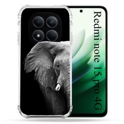 Coque Renforcée Pour Redmi Note 15 Pro 4G Animal Elephant Noir