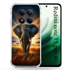 Coque Renforcée Pour Redmi Note 15 Pro 4G Animal Elephant Savane