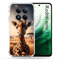 Coque Renforcée Pour Redmi Note 15 Pro 4G Animal Girafe Savane