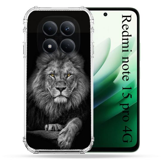 Coque Renforcée Pour Redmi Note 15 Pro 4G Animal Lion Majestueux