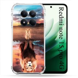 Coque Renforcée Pour Redmi Note 15 Pro 4G Animal Lion Reflet
