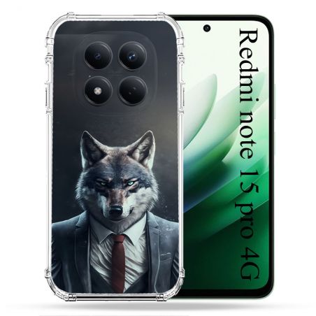 Coque Renforcée Pour Redmi Note 15 Pro 4G Animal Loup Business