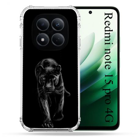 Coque Renforcée Pour Redmi Note 15 Pro 4G Animal Panthère Noire