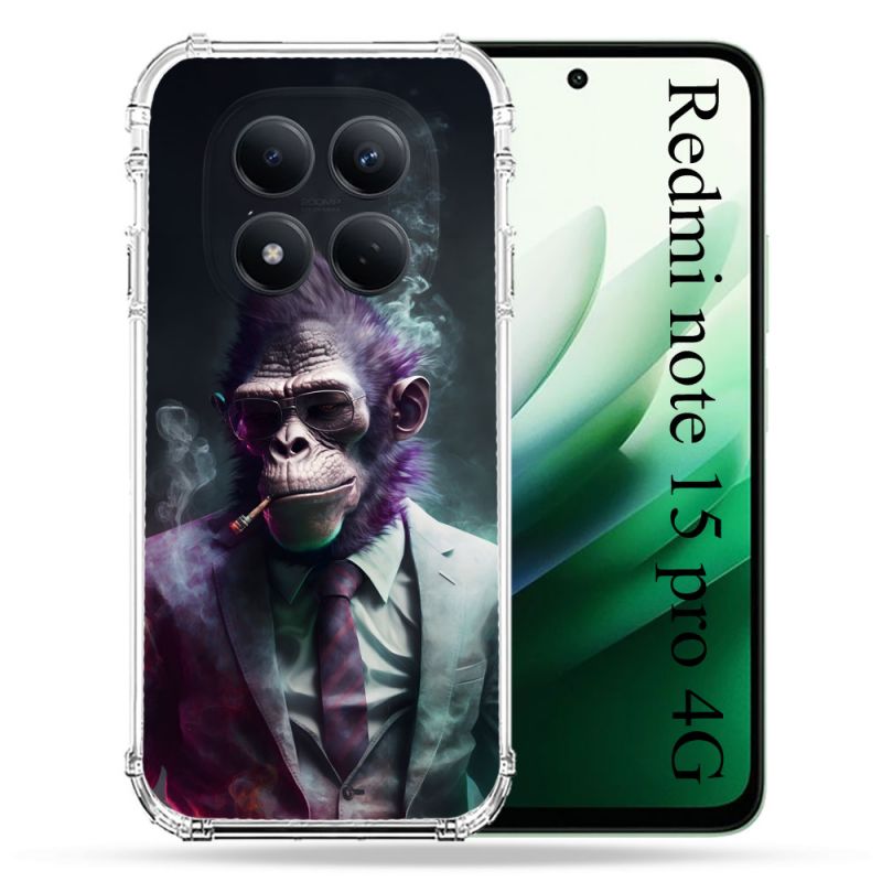 Coque Renforcée Pour Redmi Note 15 Pro 4G Animal Singe Business