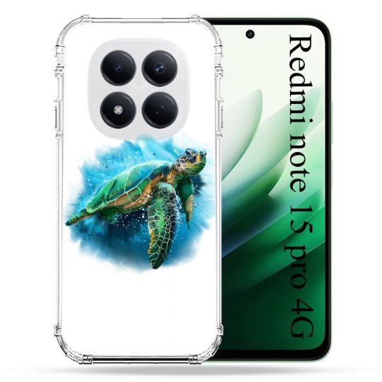 Coque Renforcée Pour Redmi Note 15 Pro 4G Animal Tortue Blanche multicolore