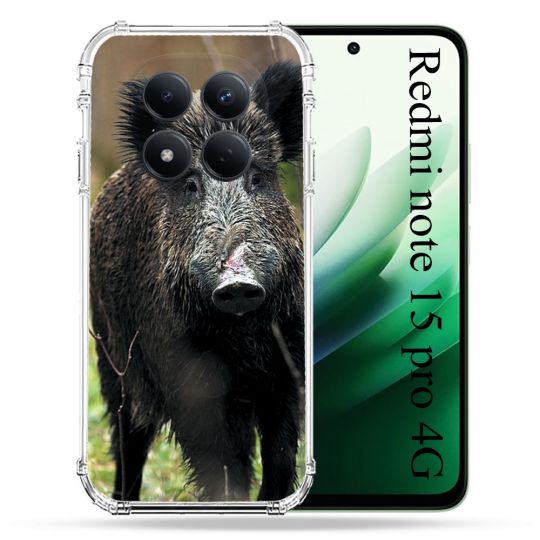 Coque Renforcée Pour Redmi Note 15 Pro 4G Chasse Sanglier bois