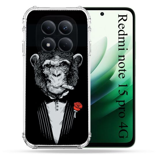 Coque Renforcée Pour Redmi Note 15 Pro 4G Decale Singe Mafia