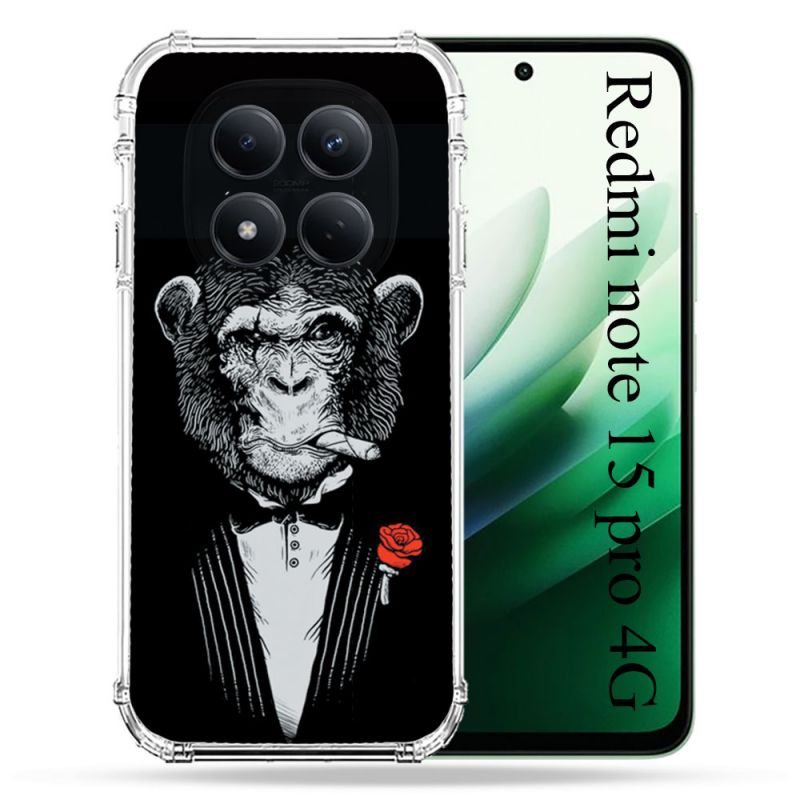 Coque Renforcée Pour Redmi Note 15 Pro 4G Decale Singe Mafia