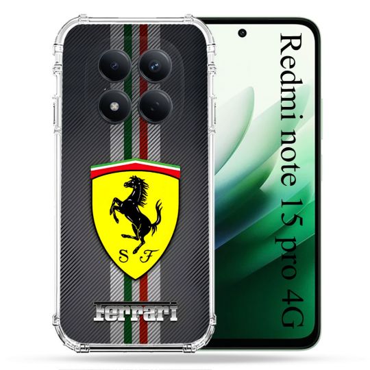 Coque Renforcée Pour Redmi Note 15 Pro 4G Ferrari Carbone