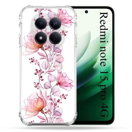 Coque Renforcée Pour Redmi Note 15 Pro 4G Fleur Eclosion