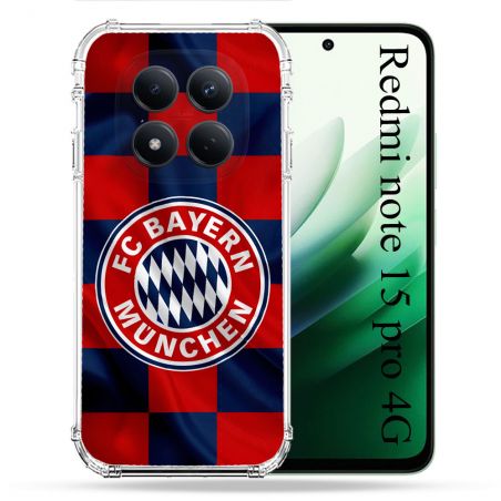 Coque Renforcée Pour Redmi Note 15 Pro 4G Foot Bayern Munich Carreaux