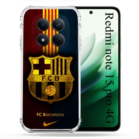 Coque Renforcée Pour Redmi Note 15 Pro 4G Foot FC Barcelone Vintage