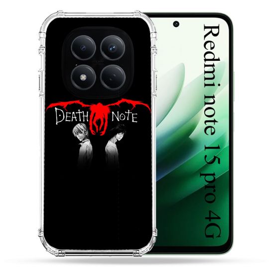 Coque Renforcée Pour Redmi Note 15 Pro 4G Manga Death Note Noir