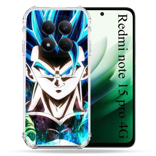 Coque Renforcée Pour Redmi Note 15 Pro 4G Manga Dragon Ball Gogeta Visage