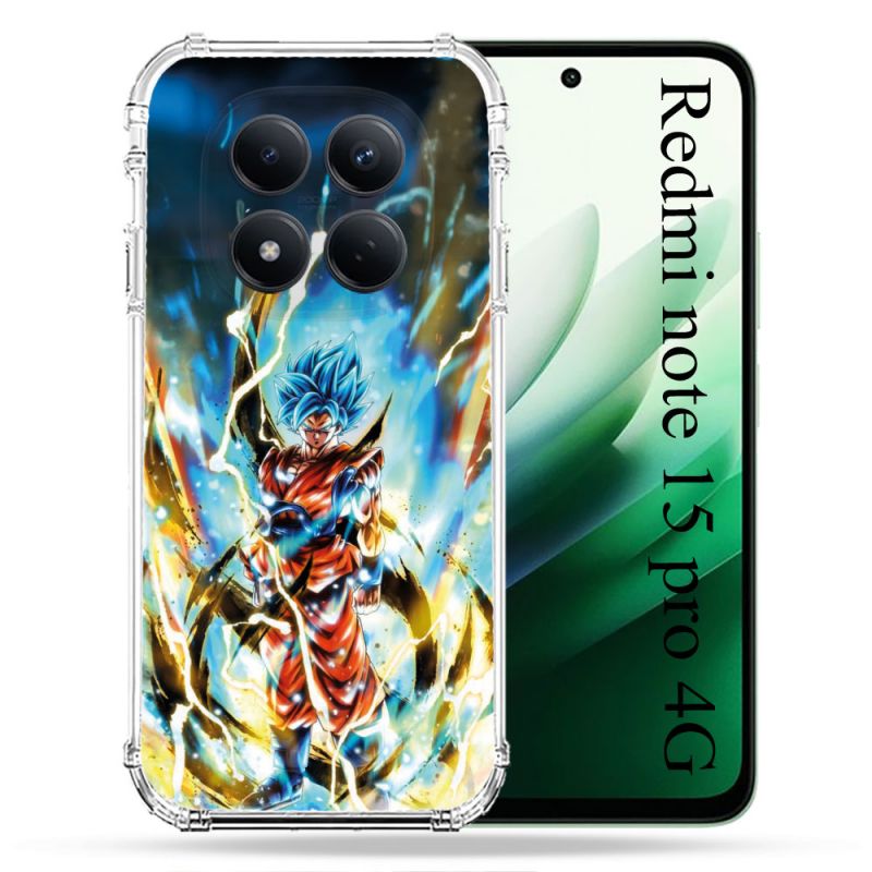 Coque Renforcée Pour Redmi Note 15 Pro 4G Manga Dragon Ball Sangoku Blanc