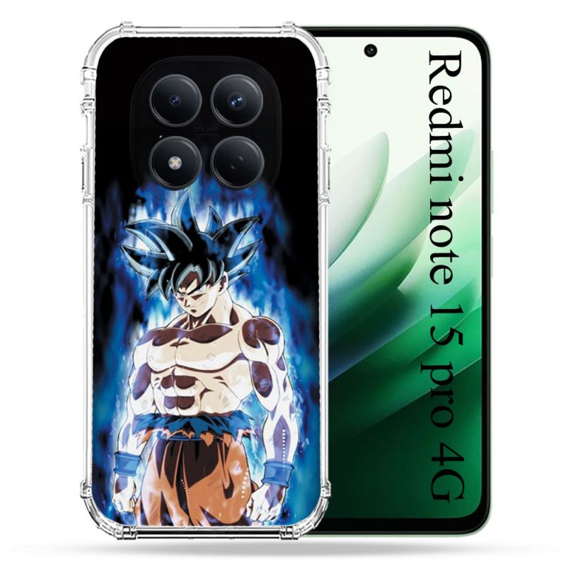 Coque Renforcée Pour Redmi Note 15 Pro 4G Manga Dragon Ball Sangoku Noir