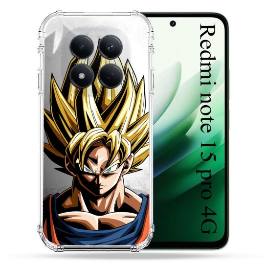 Coque Renforcée Pour Redmi Note 15 Pro 4G Manga Dragon Ball Sangoku Portrait