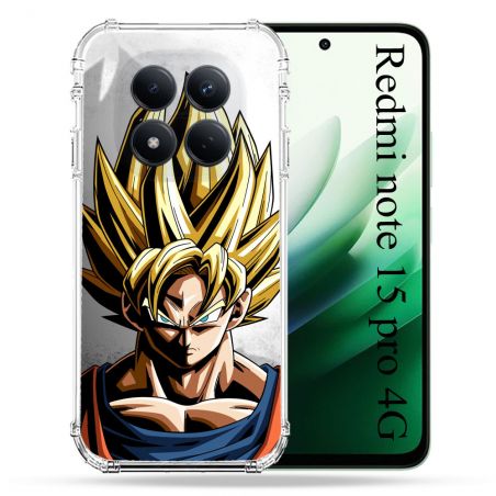 Coque Renforcée Pour Redmi Note 15 Pro 4G Manga Dragon Ball Sangoku Portrait