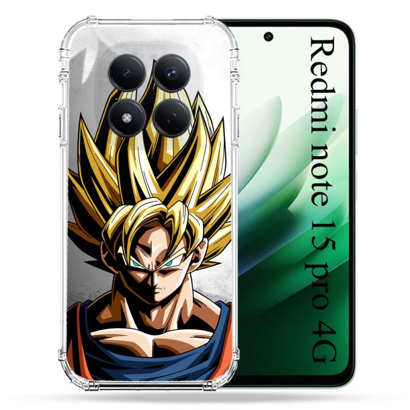 Coque Renforcée Pour Redmi Note 15 Pro 4G Manga Dragon Ball Sangoku Portrait