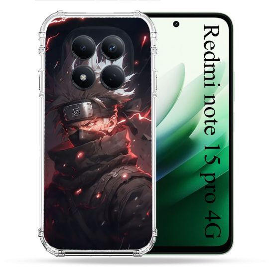 Coque Renforcée Pour Redmi Note 15 Pro 4G Manga Naruto Kakashi Dark
