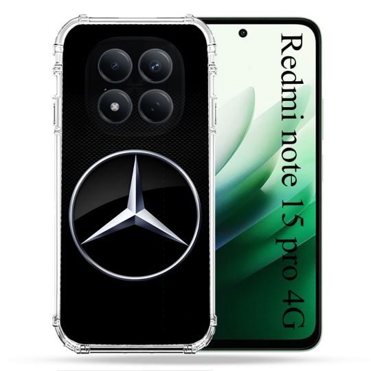 Coque Renforcée Pour Redmi Note 15 Pro 4G Mercedes Carbone