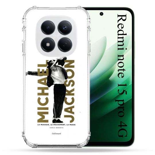 Coque Renforcée Pour Redmi Note 15 Pro 4G Michael Jackson Blanc