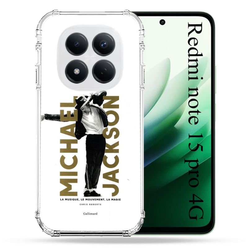 Coque Renforcée Pour Redmi Note 15 Pro 4G Michael Jackson Blanc