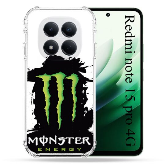 Coque Renforcée Pour Redmi Note 15 Pro 4G Monster Energy Tache