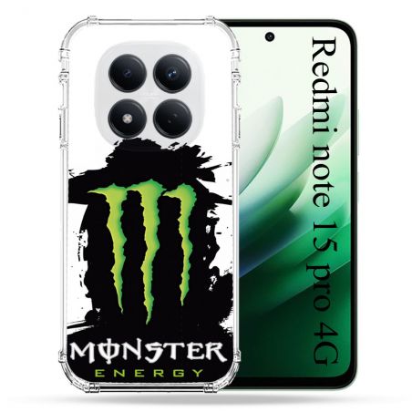 Coque Renforcée Pour Redmi Note 15 Pro 4G Monster Energy Tache
