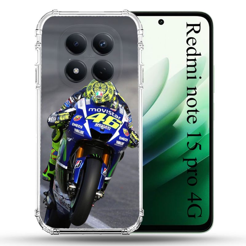 Coque Renforcée Pour Redmi Note 15 Pro 4G Moto Course GP Wheeling 46