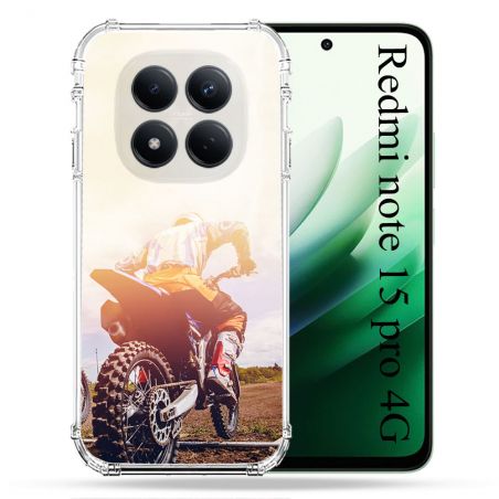 Coque Renforcée Pour Redmi Note 15 Pro 4G Moto Cross Soleil